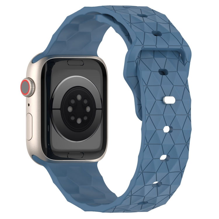 Football Texture Silicone Watch Band For Apple Watch 3 42mm(Blue) - Watch Bands by PMC Jewellery | Online Shopping South Africa | PMC Jewellery