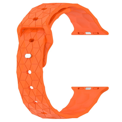 Football Texture Silicone Watch Band For Apple Watch 38mm(Orange) - Watch Bands by PMC Jewellery | Online Shopping South Africa | PMC Jewellery