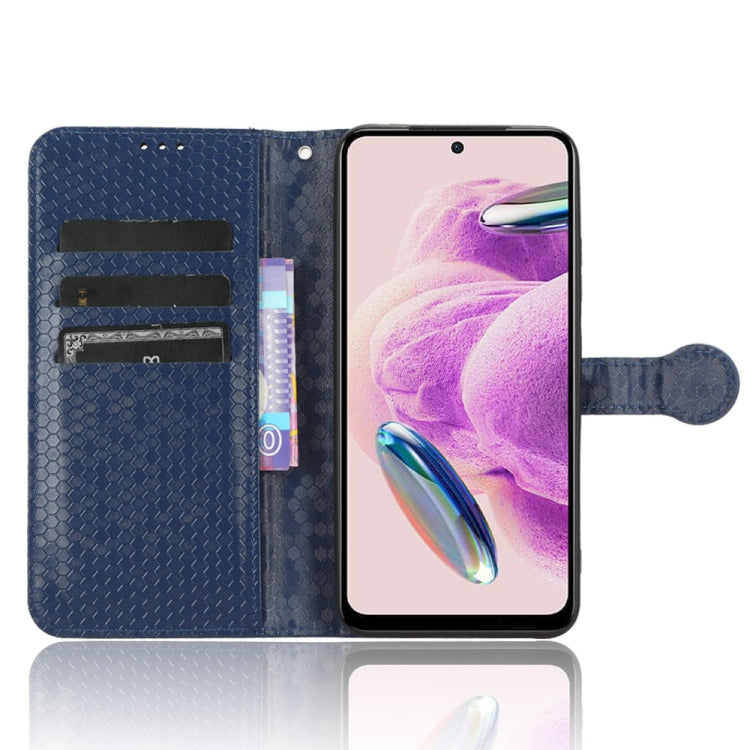 For Xiaomi Redmi Note 12S 4G Honeycomb Dot Texture Leather Phone Case(Blue) - free shipping - PMC TechLife - Order now!