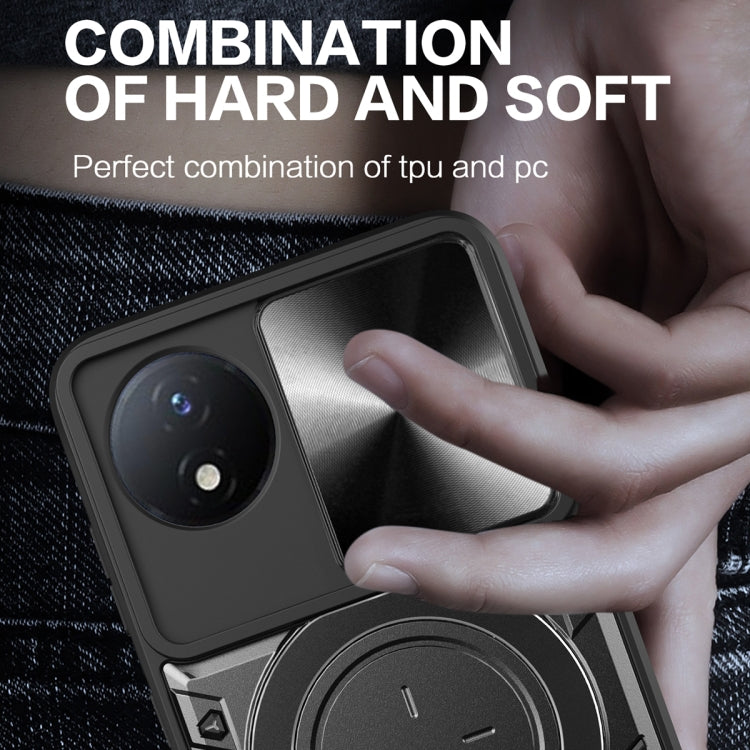 For Xiaomi Poco X4 Pro 5G CD Texture Sliding Camshield Magnetic Holder Phone Case(Pink) - free shipping - PMC TechLife - Order now!