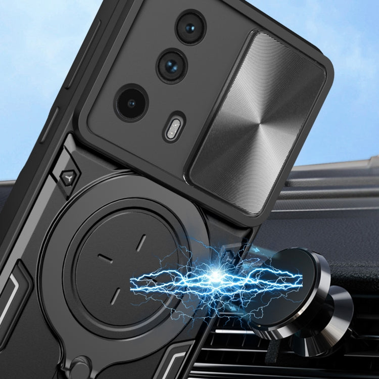 For Xiaomi 13 Lite / Civi 2 5G CD Texture Sliding Camshield Magnetic Holder Phone Case(Black) - free shipping - PMC TechLife - Order now!