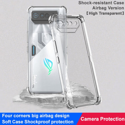 For Asus ROG Phone 7 Ultimate imak Shockproof Airbag TPU Phone Case(Transparent) - ASUS Cases by imak | Online Shopping South Africa | PMC Jewellery