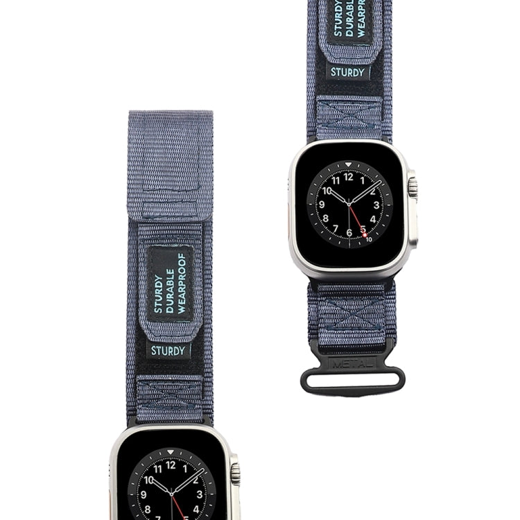 Nylon Two Section Watch Band For Apple Watch Ultra 49mm(Blue) - Watch Bands by PMC Jewellery | Online Shopping South Africa | PMC Jewellery