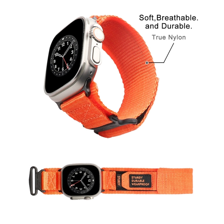 Nylon Two Section Watch Band For Apple Watch SE 2022 40mm(Orange) - Watch Bands by PMC Jewellery | Online Shopping South Africa | PMC Jewellery