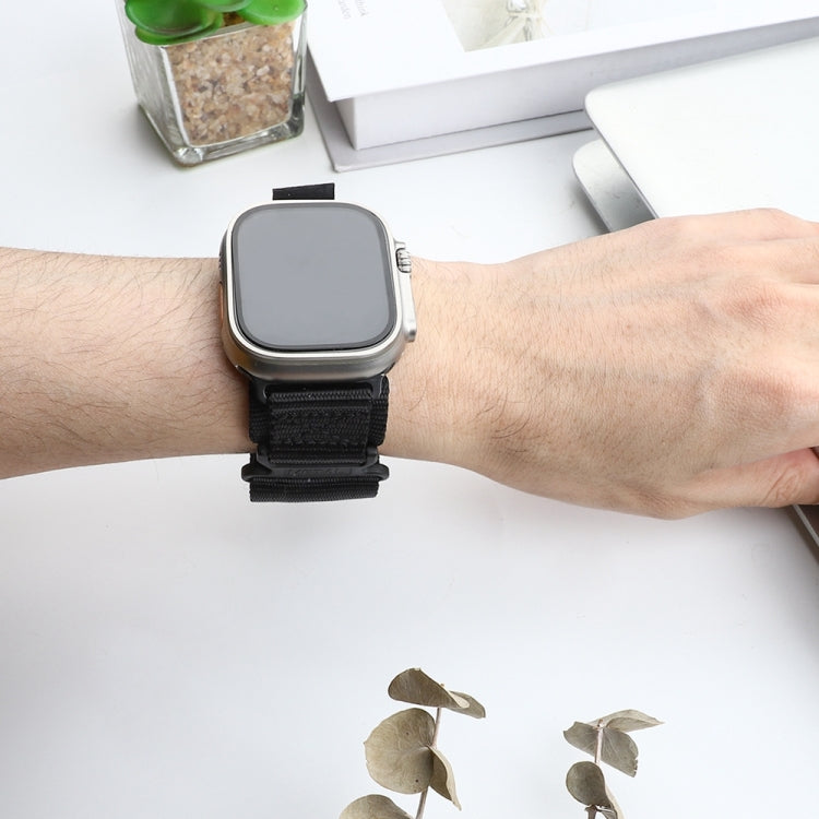 Nylon Two Section Watch Band For Apple Watch SE 2022 40mm(Black) - Watch Bands by PMC TechLife | Online Shopping South Africa | PMC TechLife