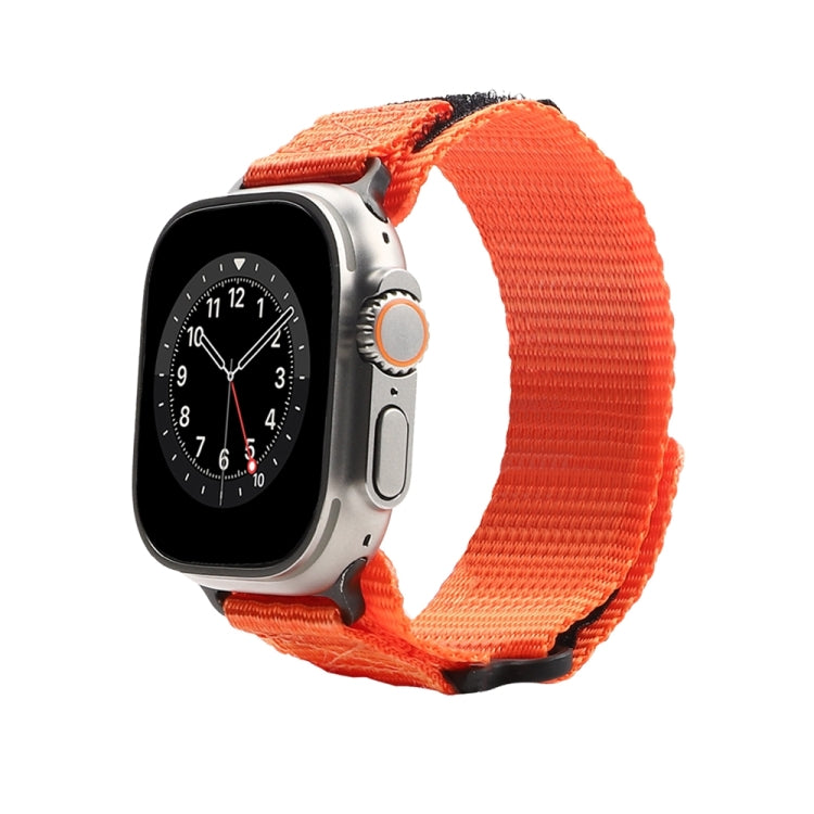 Nylon Two Section Watch Band For Apple Watch 7 41mm(Orange) - Watch Bands by PMC Jewellery | Online Shopping South Africa | PMC Jewellery