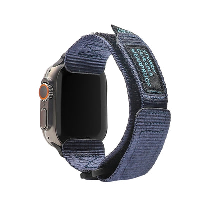 Nylon Two Section Watch Band For Apple Watch 7 41mm(Blue) - Watch Bands by PMC Jewellery | Online Shopping South Africa | PMC Jewellery