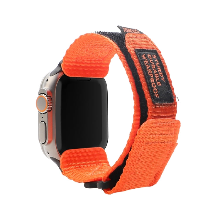 Nylon Two Section Watch Band For Apple Watch 7 45mm(Orange) - Watch Bands by PMC Jewellery | Online Shopping South Africa | PMC Jewellery