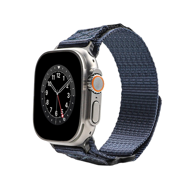 Nylon Two Section Watch Band For Apple Watch 5 44mm(Blue) - Watch Bands by PMC TechLife | Online Shopping South Africa | PMC TechLife