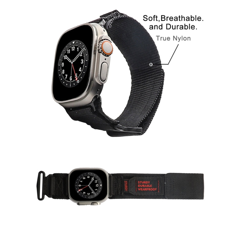 Nylon Two Section Watch Band For Apple Watch 5 40mm(Black) - Watch Bands by PMC Jewellery | Online Shopping South Africa | PMC Jewellery