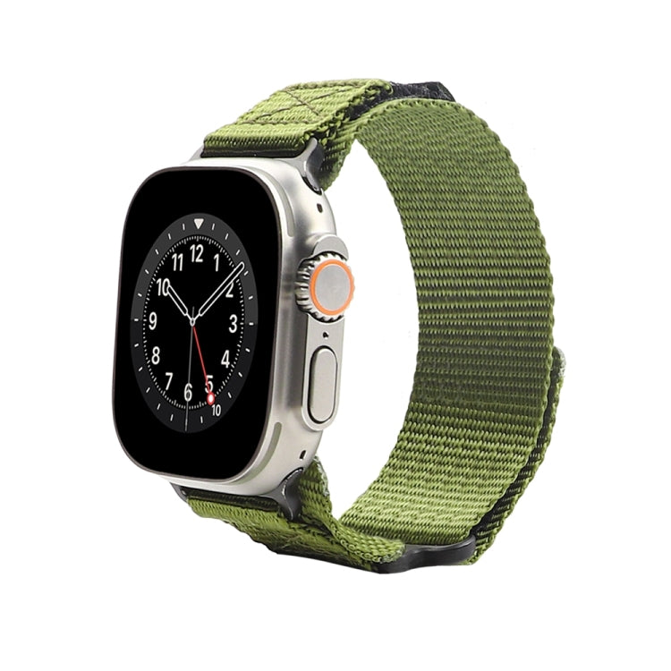 Nylon Two Section Watch Band For Apple Watch 5 40mm(Dark Green) - Watch Bands by PMC Jewellery | Online Shopping South Africa | PMC Jewellery