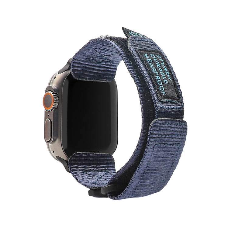 Nylon Two Section Watch Band For Apple Watch 4 44mm(Blue) - Watch Bands by PMC Jewellery | Online Shopping South Africa | PMC Jewellery