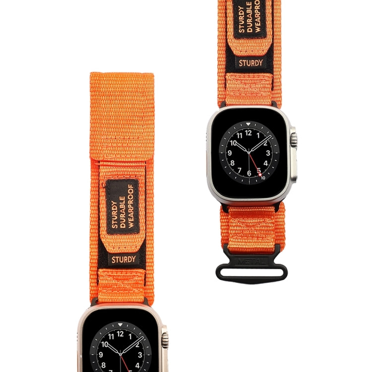 Nylon Two Section Watch Band For Apple Watch 4 40mm(Orange) - Watch Bands by PMC Jewellery | Online Shopping South Africa | PMC Jewellery