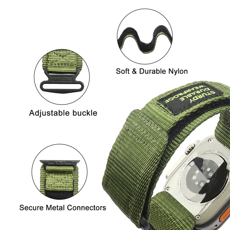 Nylon Two Section Watch Band For Apple Watch 2 38mm(Dark Green) - Watch Bands by PMC TechLife | Online Shopping South Africa | PMC TechLife