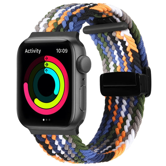 Magnetic Fold Clasp Woven Watch Band For Apple Watch 4 40mm(Denim Color) - Watch Bands by PMC Jewellery | Online Shopping South Africa | PMC Jewellery