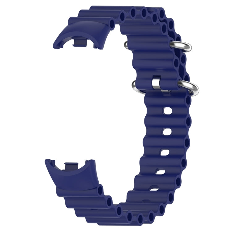 For Xiaomi Mi Band 8 Ocean Silicone Watch Band(Blue) - Watch Bands by PMC TechLife | Online Shopping South Africa | PMC TechLife