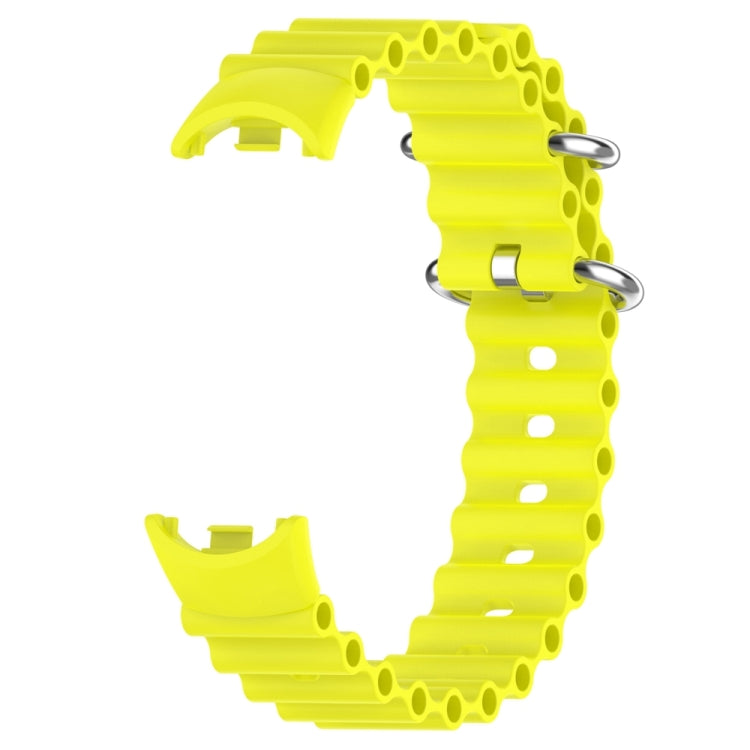 For Xiaomi Mi Band 8 Ocean Silicone Watch Band(Bright Yellow) - Watch Bands by PMC Jewellery | Online Shopping South Africa | PMC Jewellery