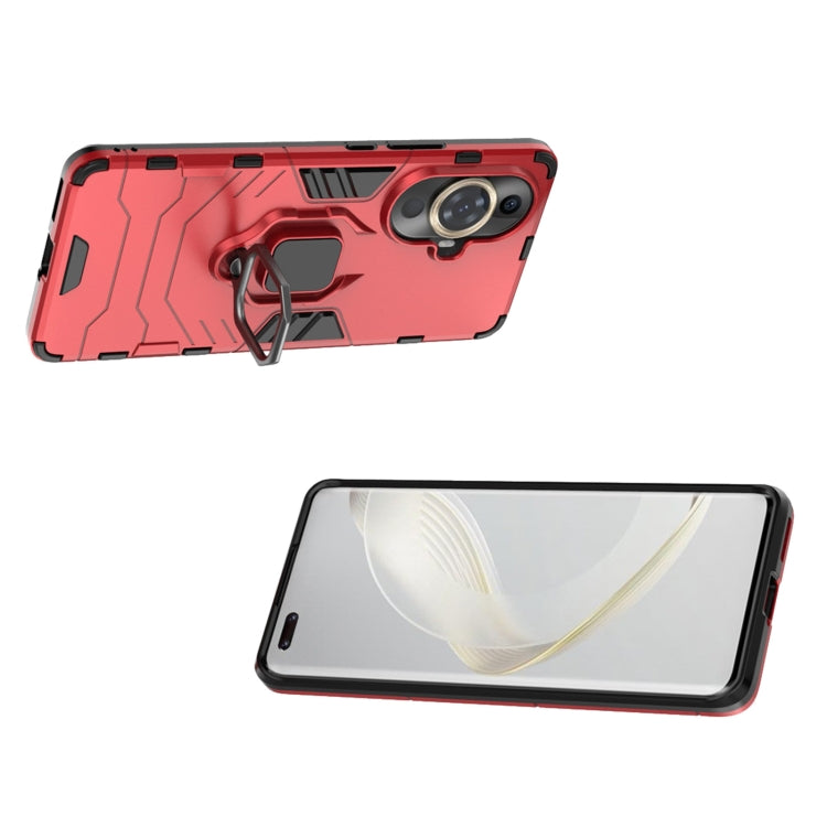 For Huawei nova 11 Pro Magnetic Ring Holder PC + TPU Phone Case(Red) - Huawei Cases by PMC Jewellery | Online Shopping South Africa | PMC Jewellery