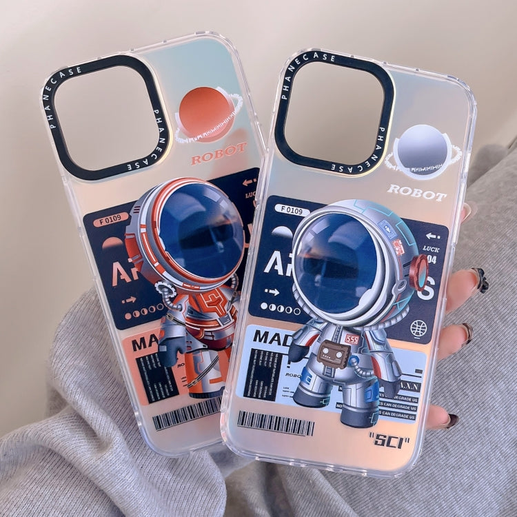 For iPhone 13 Mechanical Astronaut Pattern TPU Phone Case(Blue) - iPhone 13 Cases by PMC Jewellery | Online Shopping South Africa | PMC Jewellery