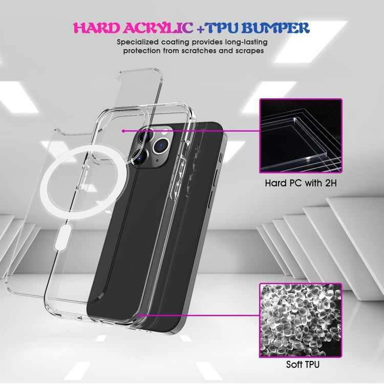 For iPhone 15 Pro Max MagSafe Clear Acrylic PC +TPU Phone Case(Transparent) - free shipping - PMC TechLife - Order now!