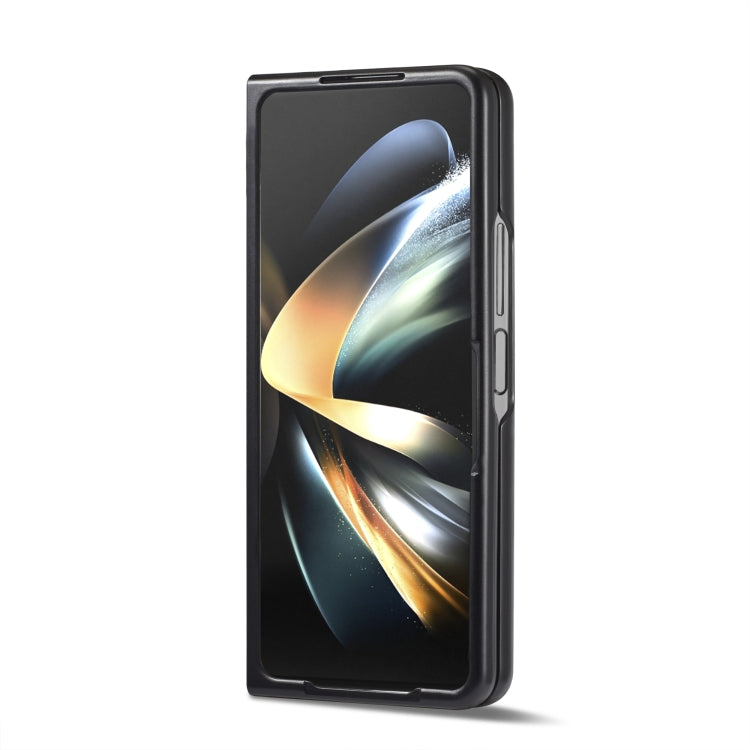 For Samsung Galaxy Z Fold5 LC.IMEEKE Carbon Fiber PU + TPU Horizontal Flip Leather Phone Case(Vertical Black) - Galaxy Z Fold5 Cases by LC.IMEEKE | Online Shopping South Africa | PMC Jewellery | Buy Now Pay Later Mobicred