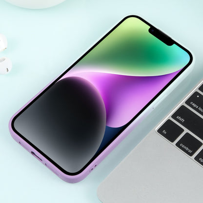 For iPhone 14 Gradient Starry Silicone Phone Case with Lens Film(White Purple) - iPhone 14 Cases by PMC Jewellery | Online Shopping South Africa | PMC Jewellery