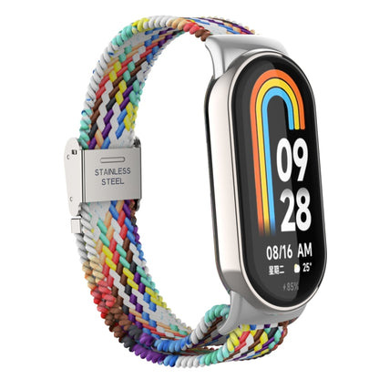 For Xiaomi Mi Band 8 Metal Head + Adjustable Nylon Braided Steel Buckle Watch Band(Color) - Watch Bands by PMC Jewellery | Online Shopping South Africa | PMC Jewellery