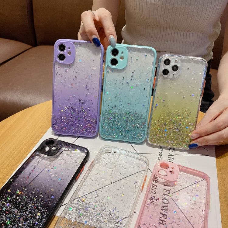 For iPhone 14 Plus Starry Gradient Glitter Powder TPU Phone Case(Pink) - iPhone 14 Plus Cases by PMC Jewellery | Online Shopping South Africa | PMC Jewellery