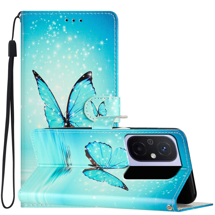 For Xiaomi Redmi 12C Colored Drawing Leather Phone Case(Blue Butterfly) - free shipping - PMC TechLife - Order now!