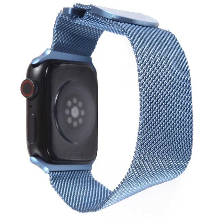 For Apple Watch Ultra 49mm Milanese Metal Magnetic Watch Band(Blue) - Watch Bands by PMC Jewellery | Online Shopping South Africa | PMC Jewellery