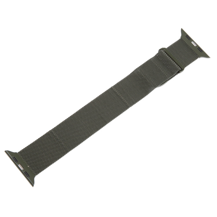 For Apple Watch 8 41mm Milanese Metal Magnetic Watch Band(Army Green) - Watch Bands by PMC Jewellery | Online Shopping South Africa | PMC Jewellery