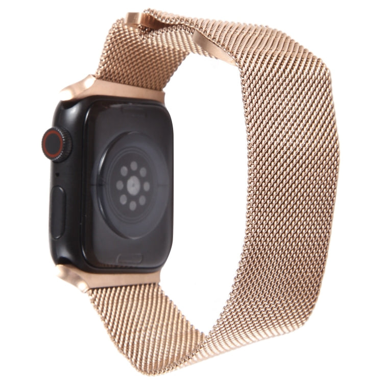 For Apple Watch 8 41mm Milanese Metal Magnetic Watch Band(Rose Gold) - Watch Bands by PMC Jewellery | Online Shopping South Africa | PMC Jewellery