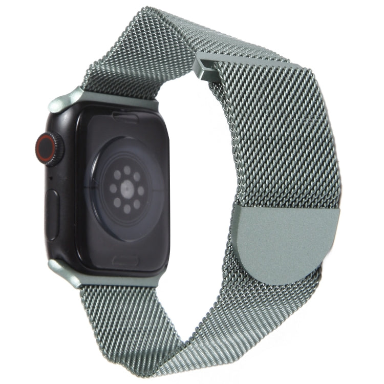 For Apple Watch 8 41mm Milanese Metal Magnetic Watch Band(Pine Green) - Watch Bands by PMC Jewellery | Online Shopping South Africa | PMC Jewellery