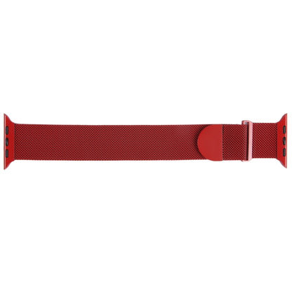 For Apple Watch 8 45mm Milanese Metal Magnetic Watch Band(Red) - Watch Bands by PMC Jewellery | Online Shopping South Africa | PMC Jewellery