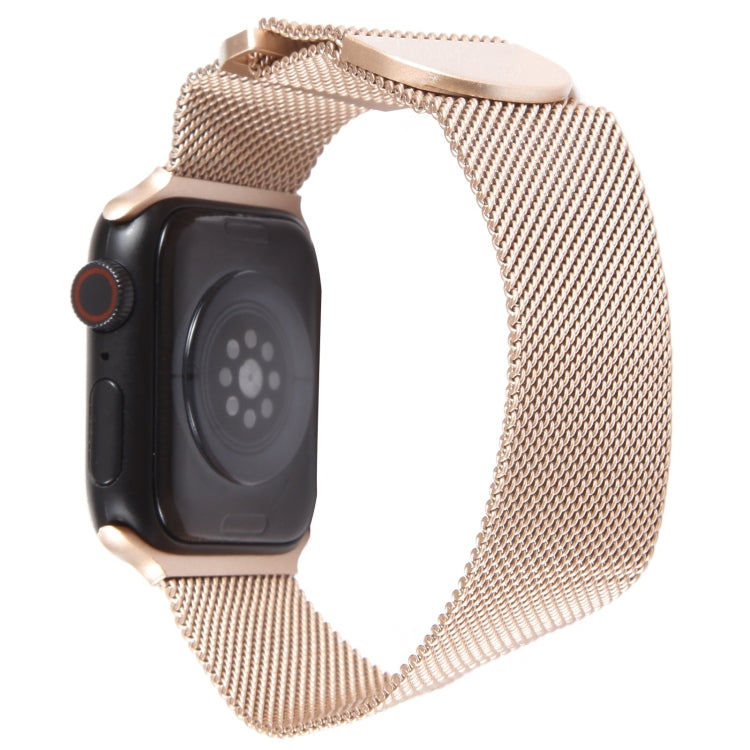 For Apple Watch 8 45mm Milanese Metal Magnetic Watch Band(Retro Gold) - Watch Bands by PMC Jewellery | Online Shopping South Africa | PMC Jewellery