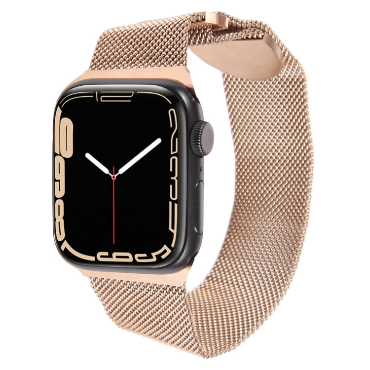 For Apple Watch SE 2022 40mm Milanese Metal Magnetic Watch Band(Rose Gold) - Watch Bands by PMC Jewellery | Online Shopping South Africa | PMC Jewellery