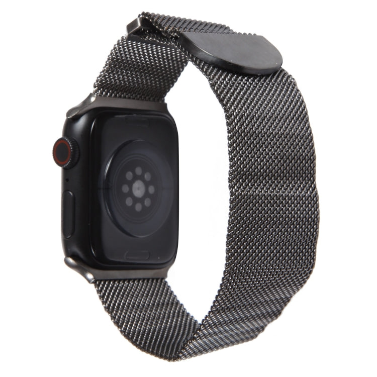 For Apple Watch 7 41mm Milanese Metal Magnetic Watch Band(Gunmetal) - Watch Bands by PMC Jewellery | Online Shopping South Africa | PMC Jewellery