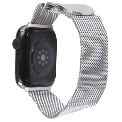 For Apple Watch 7 45mm Milanese Metal Magnetic Watch Band(Silver) - Watch Bands by PMC Jewellery | Online Shopping South Africa | PMC Jewellery