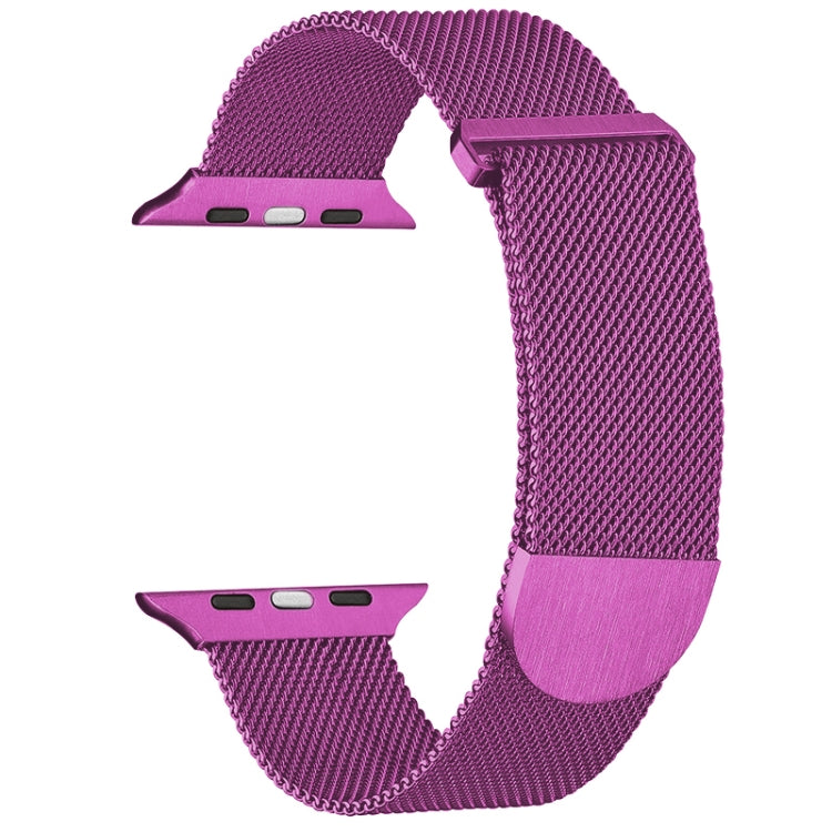 For Apple Watch 7 45mm Milanese Metal Magnetic Watch Band(Purple) - Watch Bands by PMC Jewellery | Online Shopping South Africa | PMC Jewellery