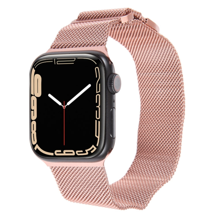 For Apple Watch 6 44mm Milanese Metal Magnetic Watch Band(Pink) - Watch Bands by PMC Jewellery | Online Shopping South Africa | PMC Jewellery