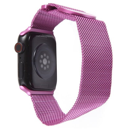 For Apple Watch 5 44mm Milanese Metal Magnetic Watch Band(Purple) - Watch Bands by PMC Jewellery | Online Shopping South Africa | PMC Jewellery