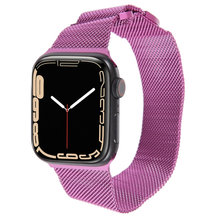 For Apple Watch 4 40mm Milanese Metal Magnetic Watch Band(Purple) - Watch Bands by PMC Jewellery | Online Shopping South Africa | PMC Jewellery