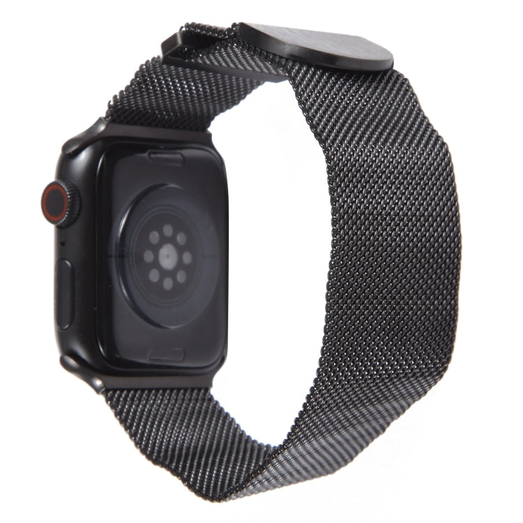 For Apple Watch 4 44mm Milanese Metal Magnetic Watch Band(Black) - Watch Bands by PMC Jewellery | Online Shopping South Africa | PMC Jewellery