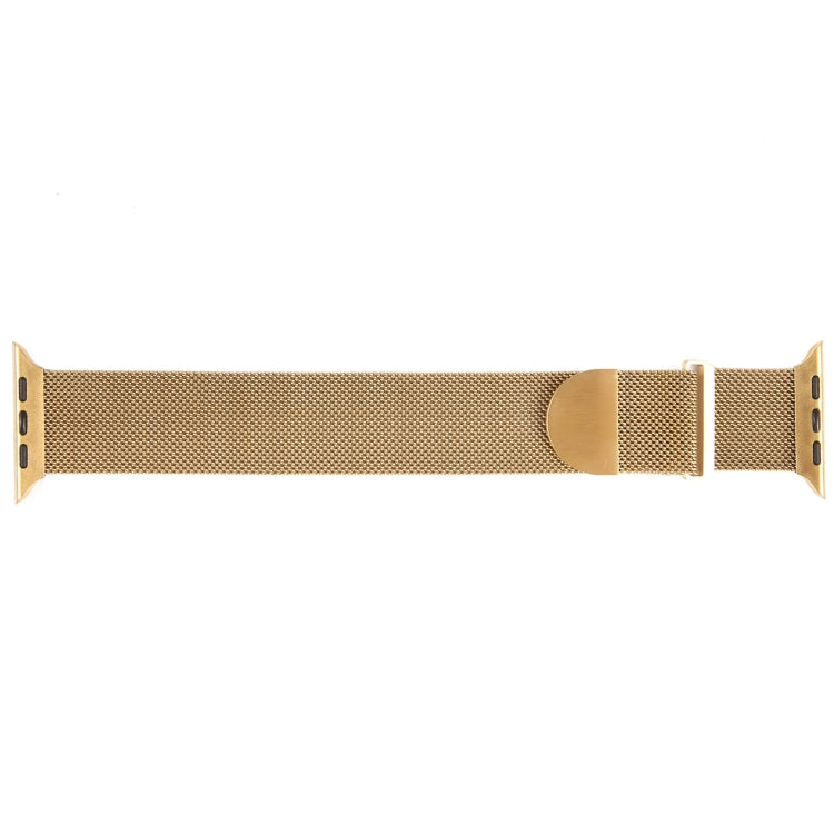 For Apple Watch 3 38mm Milanese Metal Magnetic Watch Band(Gold) - Watch Bands by PMC Jewellery | Online Shopping South Africa | PMC Jewellery