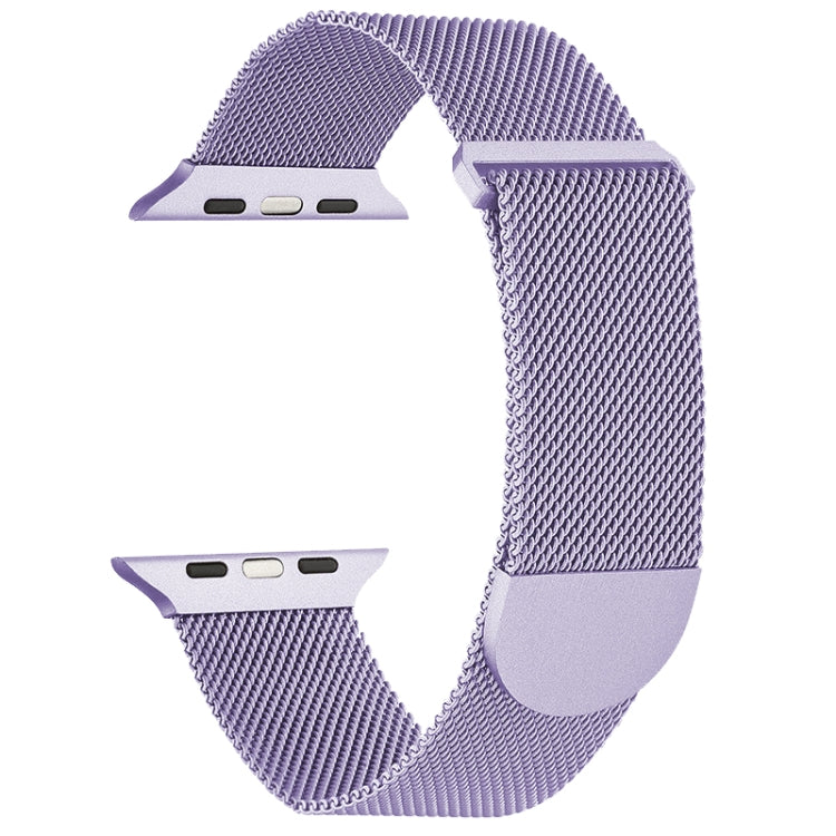 For Apple Watch 3 42mm Milanese Metal Magnetic Watch Band(Lavender Purple) - Watch Bands by PMC Jewellery | Online Shopping South Africa | PMC Jewellery