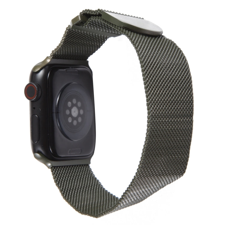 For Apple Watch 2 42mm Milanese Metal Magnetic Watch Band(Army Green) - Watch Bands by PMC Jewellery | Online Shopping South Africa | PMC Jewellery