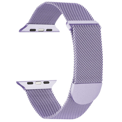 For Apple Watch 42mm Milanese Metal Magnetic Watch Band(Lavender Purple) - Watch Bands by PMC Jewellery | Online Shopping South Africa | PMC Jewellery