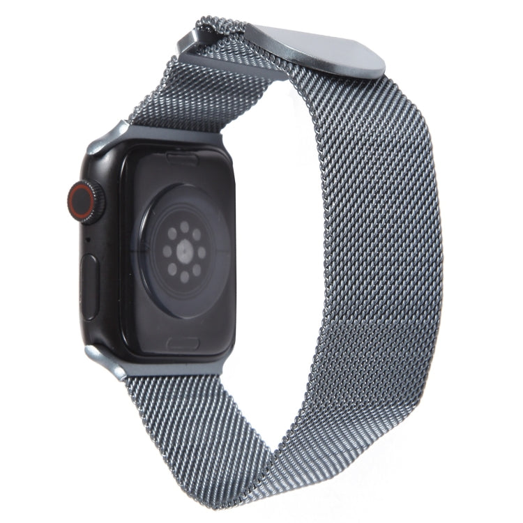 For Apple Watch 38mm Milanese Metal Magnetic Watch Band(Space Grey) - Watch Bands by PMC TechLife | Online Shopping South Africa | PMC TechLife