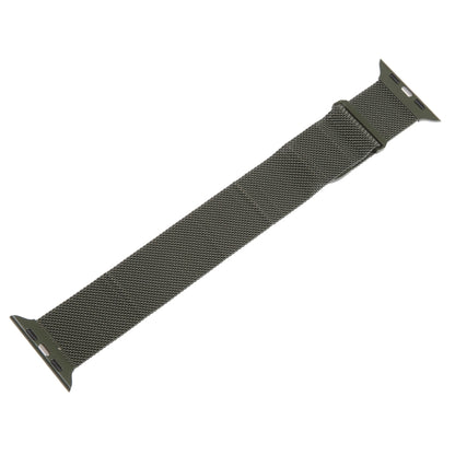 For Apple Watch 38mm Milanese Metal Magnetic Watch Band(Army Green) - Watch Bands by PMC Jewellery | Online Shopping South Africa | PMC Jewellery