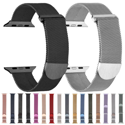 For Apple Watch 8 41mm Milanese Metal Magnetic Watch Band(Gunmetal) - Watch Bands by PMC Jewellery | Online Shopping South Africa | PMC Jewellery